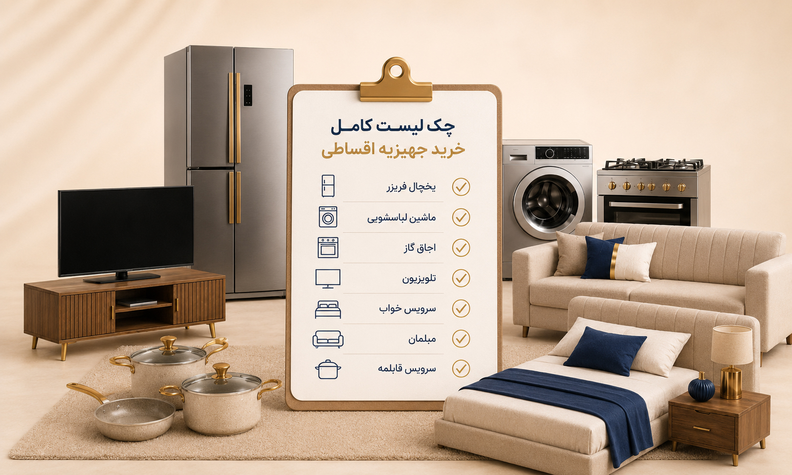 چک لیست خرید جهیزیه اقساطی