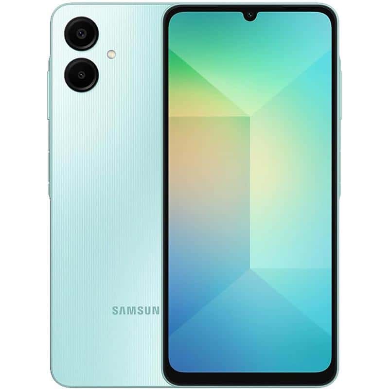 گوشی موبایل سامسونگ مدل Galaxy A06 رجیسترشده دو سیم کارت ظرفیت 64 گیگابایت رم 4 گیگابایت از نمای ظاهری ویژه خرید اقساطی بازنشستگان تامین اجتماعی
