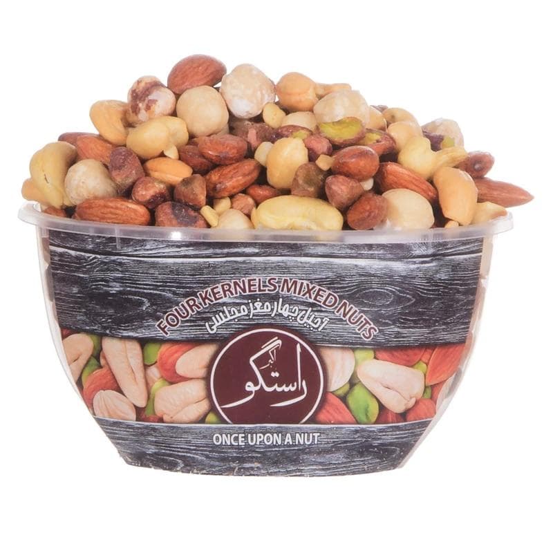 آجیل چهار مغز شور اکبر راستگو - 270 گرم از نمای ظاهری ویژه خرید اقساطی بازنشستگان تامین اجتماعی