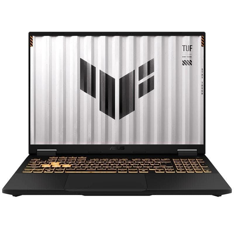لپ تاپ 16 اینچی ایسوس مدل TUF Gaming F16 FX608JMR-F16I75060-i7 14650HX-32GB DDR5 5600MHz-1TB SSD-RTX5060 8GB-FHD 165Hz-W از نمای ظاهری ویژه خرید اقساطی بازنشستگان تامین اجتماعی