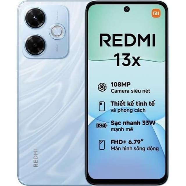 گوشی موبایل شیائومی مدل Redmi 13x رجیسترشده دو سیم کارت ظرفیت 256 گیگابایت رم 8 گیگابایت - گلوبال از نمای ظاهری ویژه خرید اقساطی بازنشستگان تامین اجتماعی