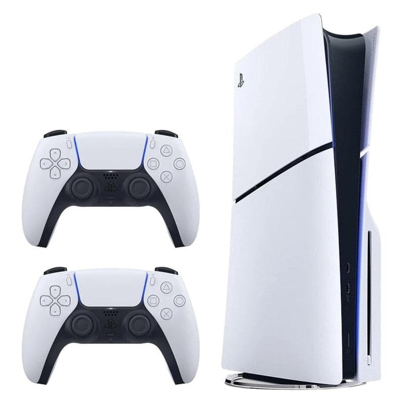 کنسول بازی سونی مدل PlayStation 5 Slim نسخه دیجیتال ریجن 2 اروپا سری 2016A ظرفیت حافظه داخلی 1 ترابایت - به همراه یک عدد کنترلر اضافه از نمای ظاهری ویژه خرید اقساطی بازنشستگان تامین اجتماعی