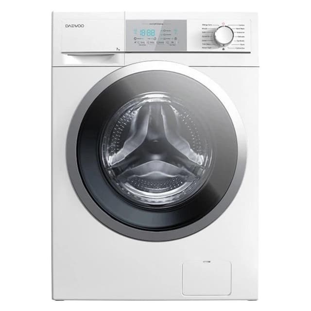 ماشین لباسشویی دوو مدل LM-720W ظرفیت 7 کیلوگرم از نمای ظاهری ویژه خرید اقساطی بازنشستگان تامین اجتماعی
