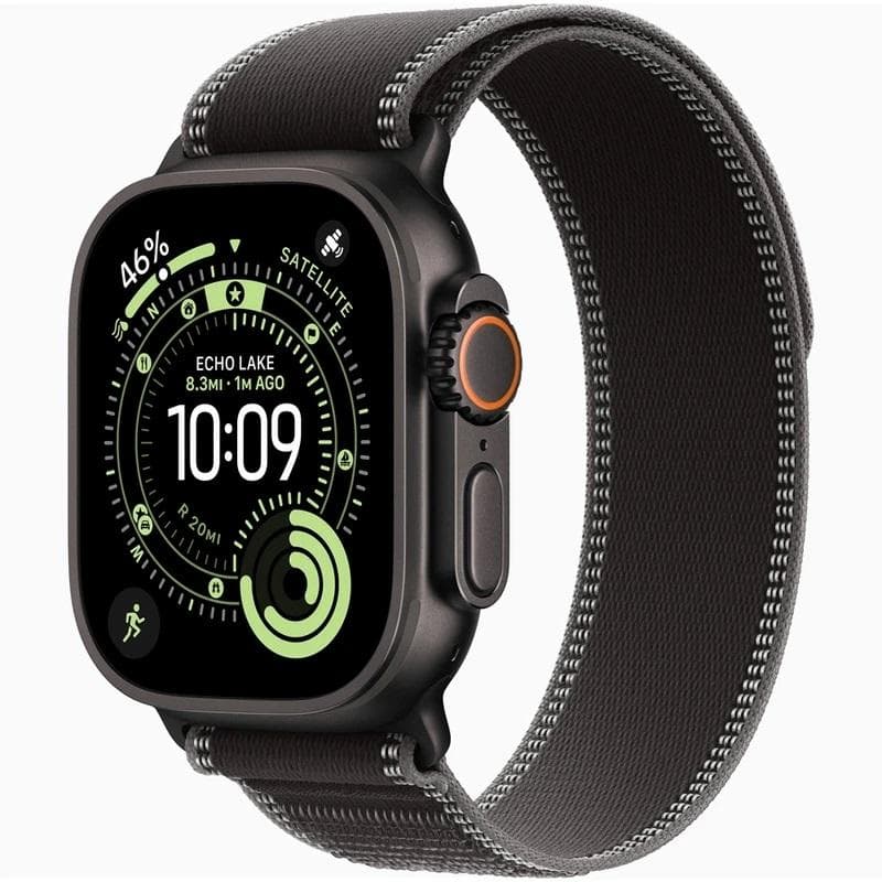 ساعت هوشمند اپل مدل Ultra 3 Black Titanium Case 49mm با بند Trail از نمای ظاهری ویژه خرید اقساطی بازنشستگان تامین اجتماعی