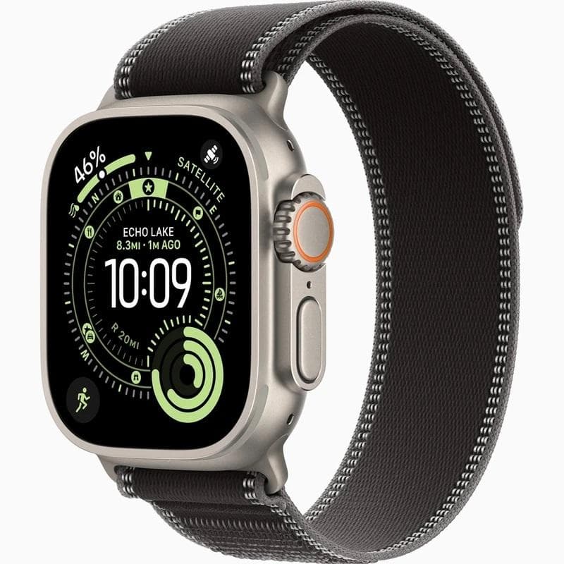ساعت هوشمند اپل مدل Ultra 3 Natural Titanium Case با بند Trail از نمای ظاهری ویژه خرید اقساطی بازنشستگان تامین اجتماعی