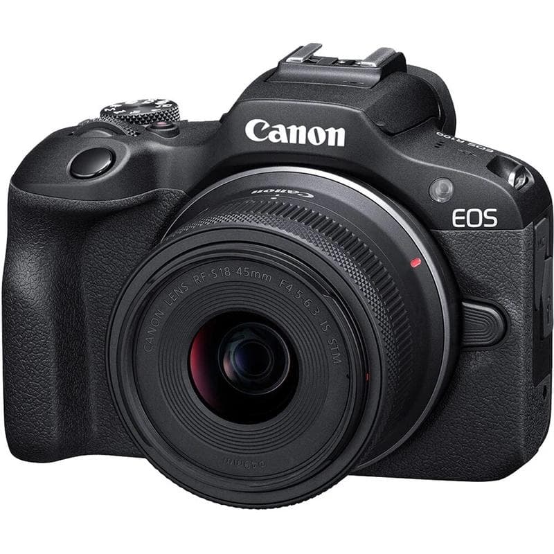 دوربین عکاسی بدون آینه کانن مدل EOS R100 به همراه لنز RF-S 18-45 میلی‌متر از نمای ظاهری ویژه خرید اقساطی بازنشستگان تامین اجتماعی
