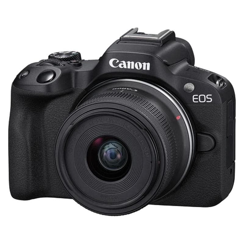 دوربین عکاسی بدون آینه کانن مدل EOS R50 به همراه لنز RF-S 18-45 میلی‌متر از نمای ظاهری ویژه خرید اقساطی بازنشستگان تامین اجتماعی