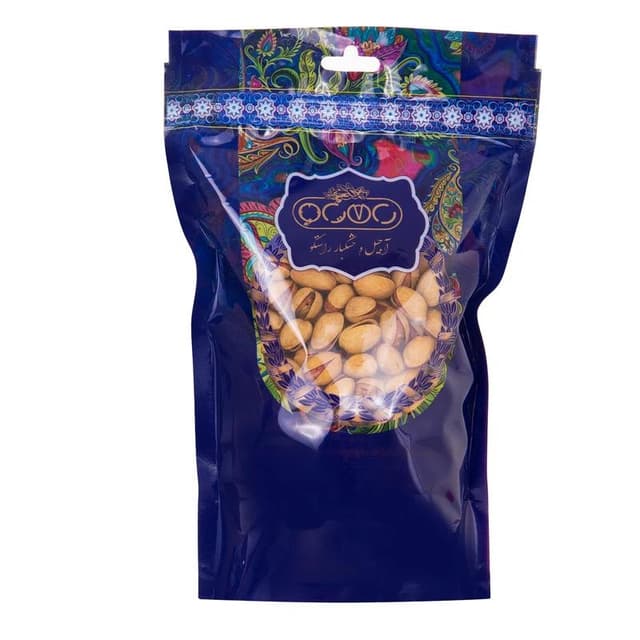 پسته فندقی زعفرانی شور اکبر راستگو - 500 گرم از نمای ظاهری ویژه خرید اقساطی بازنشستگان تامین اجتماعی