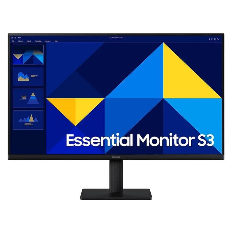 مانیتور 27 اینچ سامسونگ مدل Essential Monitor S3 S30GD LS27D300GAMXUE از نمای ظاهری ویژه خرید اقساطی بازنشستگان تامین اجتماعی