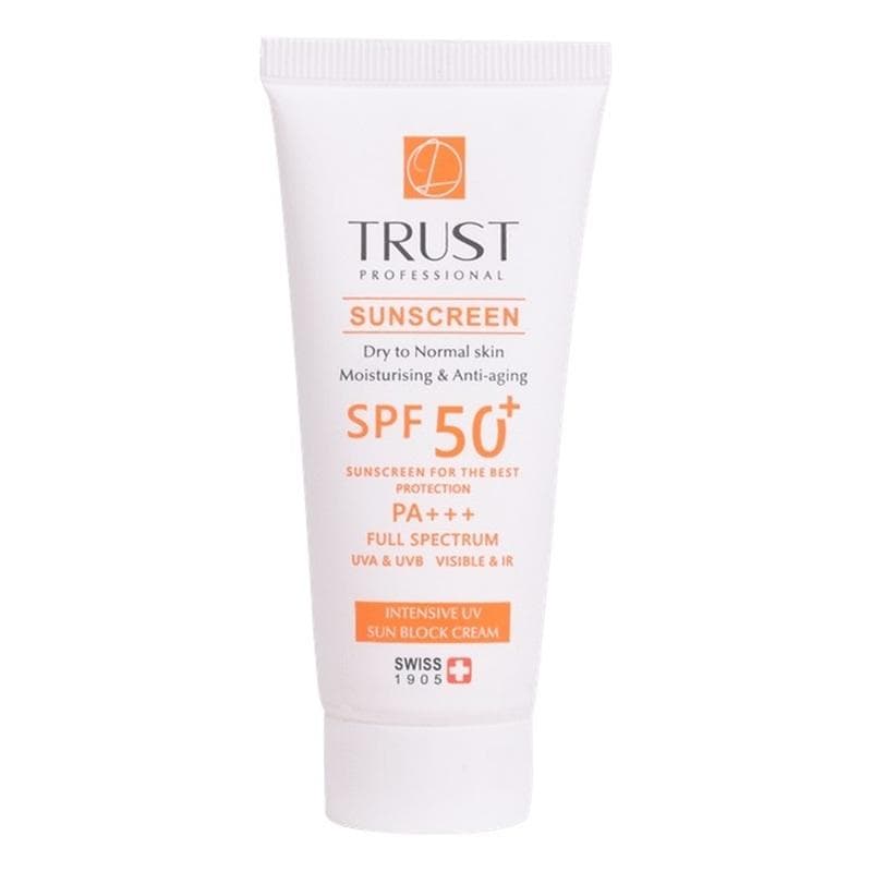کرم ضد آفتاب بیرنگ SPF 50 تراست مناسب برای پوست خشک تا نرمال - فاقد رنگ از نمای ظاهری ویژه خرید اقساطی بازنشستگان تامین اجتماعی